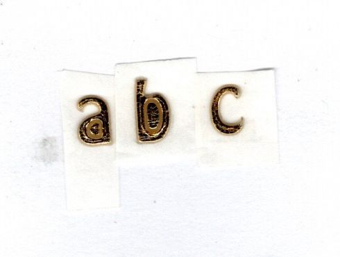 Wachs-Kleinbuchstaben 08 mm glanzgold -Modern-