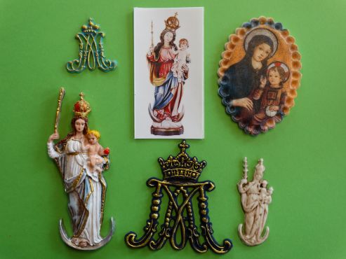 Wachsmotiv Maria - Wachsmotiv Madonna - Mariensymbole