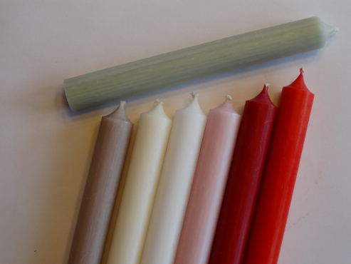 Stabkerzen - gerade Form Lnge 18 cm Durchmesser 2,2 cm