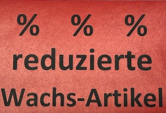 Reduzierte Wachswaren und Restposten