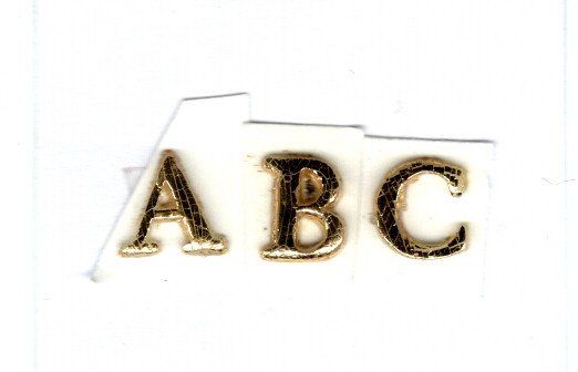 Wachs-Großbuchstaben 08 mm glanzgold -Classic-
