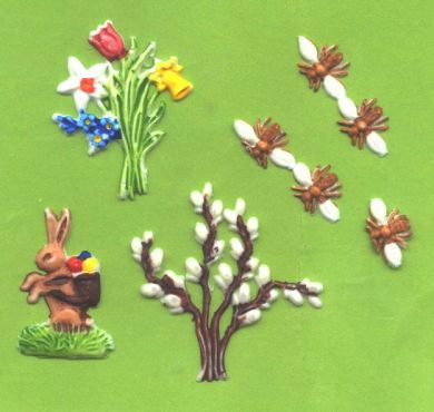 Wachsmotiv Frhling, Ostern, Schmetterlinge