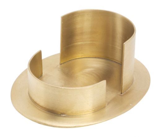 Kerzenhalter Nr. 6 B oval mit Rand goldfarben matt geb�rstet