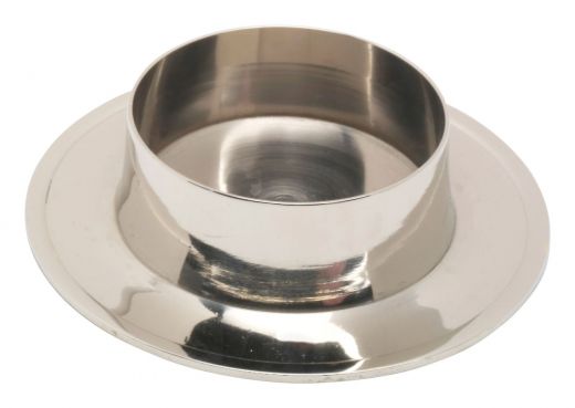 Kerzenhalter 6 A rund silberfarben gl�nzend - f�r Kerzendurchmesser 6 cm