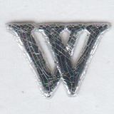 Wachsbuchstabe W glanzsilber 12 mm