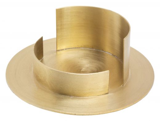 Kerzenhalter 7 B rund messing matt geb�rstet - f�r Kerzendurchmesser 7 cm (nur noch 1x verf�gbar)