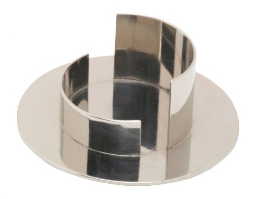 Kerzenhalter 5 B rund silberfarben gl�nzend - f�r Kerzendurchmesser 5 cm