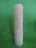 Stumpenkerze 25 % Bienenwachs 250 x 60 mm elfenbein handgeknetet (Marmoreffekt)