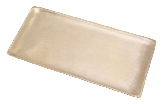 Kerzenteller Nr. 30 E - rechteckig goldfarben matt