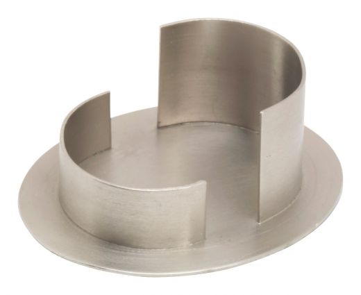 Kerzenhalter Nr. 6 B oval mit Rand silberfarben -matt geb�rstet