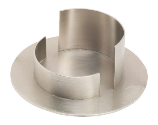 Kerzenhalter 6 B rund silberfarben matt geb�rstet - f�r Kerzendurchmesser 6 cm