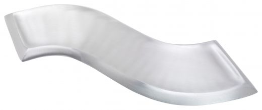 Kerzenteller Welle  silberfarben Alu matt  (f�r 2-Docht-Kerze Welle)