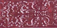 MH7691-85- Wachsplatte handbemalt rot-wei auf brombeer mit Goldglitzer
