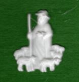 Guter Hirte Nr. 3b mit Schafherde wei zum selber bemalen