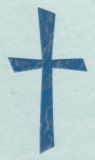 Kreuz Nr. 20 kobaltblau-silbermarmor