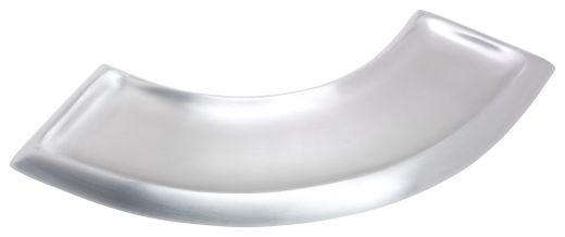 Kerzenteller Bogen  silber Alu matt  (f�r Bogenkerzen)
