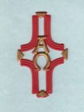 Kreuz Nr. 09 rot-gold