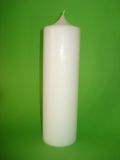 Stumpenkerze  wei� - - - - - 250 x 70 mm