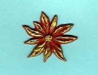 Wachsmotiv Weihnachtsstern - rot-gold