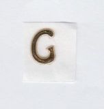 Wachs-Grobuchstabe G  glanzgold 8 mm -Modern-