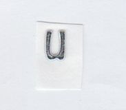 Wachs-Kleinbuchstabe u  glanzsilber 8 mm -Modern-