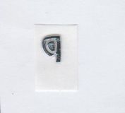 Wachs-Kleinbuchstabe q  glanzsilber 8 mm -Modern-