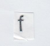 Wachs-Kleinbuchstabe f  glanzsilber 8 mm -Modern-
