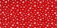 32D13M- Wachsplatte bedruckt - rot - weie Herzen