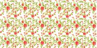 32D120M- Wachsplatte bedruckt - Rosenranke rosa-grn auf wei