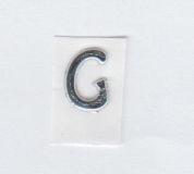 Wachs-Grobuchstabe G  glanzsilber 8 mm -Modern-