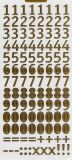 Zahlen Druckschrift gro - Gold