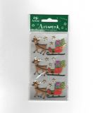 3-D-Sticker Rentier mit Schlitten - max 11 x verfgbar