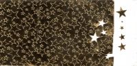 31030-01-11- Wachsplatte glanzgold mit herauslsbaren Sternen