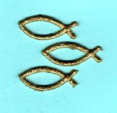 Fische-Set Nr. 2 - gold-glitzer (3er-Set)