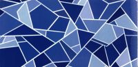 32D84M- Wachsplatte bedruckt - Mosaik blautne-wei