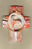 Kreuz Nr. 25 - wei-orange-rot-gelb-silber
