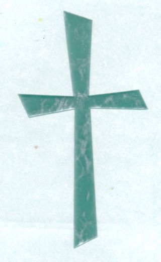 Kreuz Nr. 20 - smaragd-silbermarmor