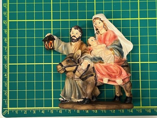 Hl. Familie Nr. 41 Auf der Flucht (Block) Polyresin - ca. 10 cm - nur noch 2x verf�gbar