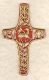 Kreuz Nr. 11 rot - gold