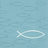 Servietten: PEASEFUL FISH  trkis