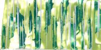 MH7691-29 Wachsplatte handbemalt - gelbgrn-mittelgrn-dunkelgrn-silber auf transparent