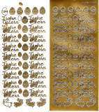Sticker Schriftzug Frohe Ostern gold