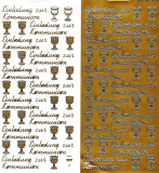 Ziersticker - Einladung zur Kommunion I gold