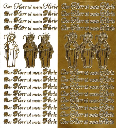 Sticker: Der Herr ist mein Hirte - gold