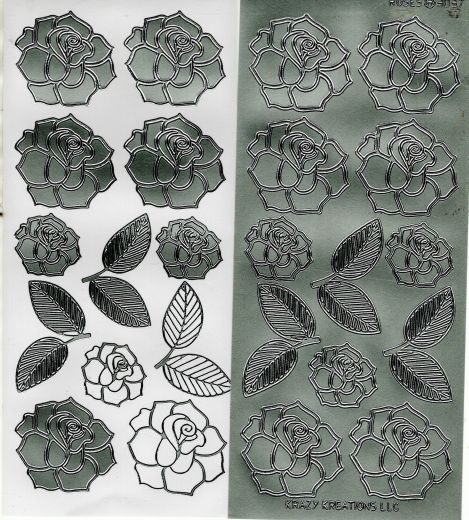 Sticker: Rosenbl�ten - silber