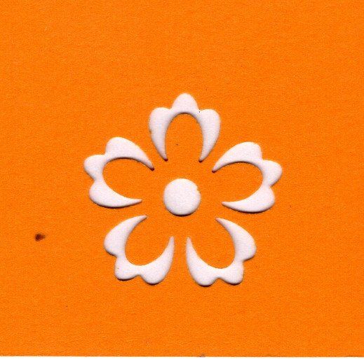 Negativ- Motivlocher -M - Blume IV ca. 2,4 cm -