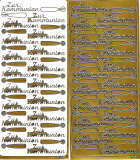 Ziersticker Zur Kommunion IV gold