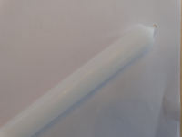 Stabkerze wei, durchgefrbt, Gre ca. 18 cm x 2,2 cm - 4er Set