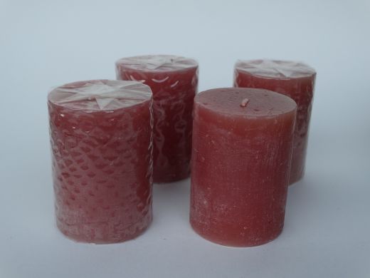 Rustikkerze 4er Set terracotta 80/60mm (nur noch 1x verf�gbar)