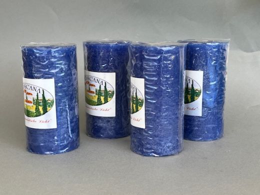 Rustikkerze dunkelblau 120/60mm - 4er-Set (nur noch 1x verf�gbar)